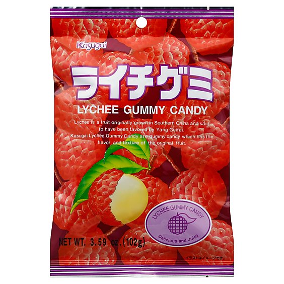 Kasugai Gummy Candy Lychee - 3.59 Oz