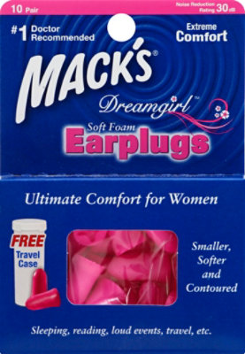 Macks Earplugs Dreamgirl Soft Foam - 10 Count