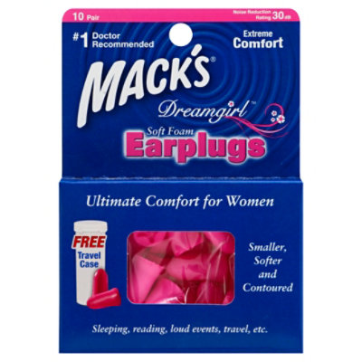 Macks Earplugs Dreamgirl Soft Foam - 10 Count - Image 1