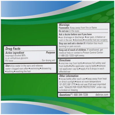 Debrox Swimmer’s Ear Drying Drops - 1 Fl. Oz. - Image 4