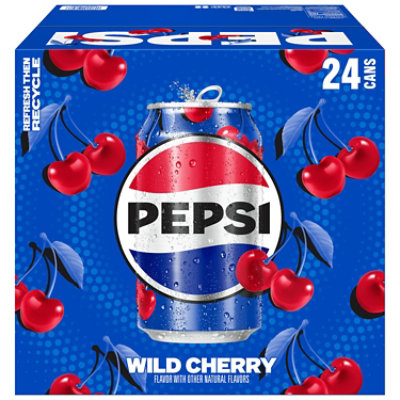 Pepsi Cola Wild Cherry Soda Cans - 24-12 Fl. Oz. - Image 3