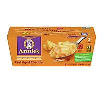 Annies Homegrown Macaroni & Cheese Real Aged Cheddar 2 Count Cup - 4.02 Oz