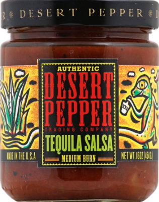 Desert Pepper Salsa Tequila Medium Burn Jar - 16 Oz - Image 2