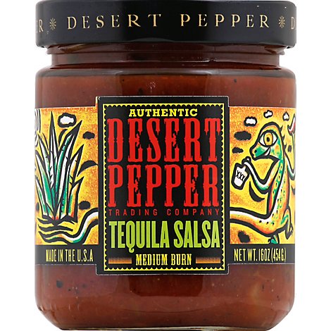 Desert Pepper Salsa Tequila Medium Burn Jar - 16 Oz