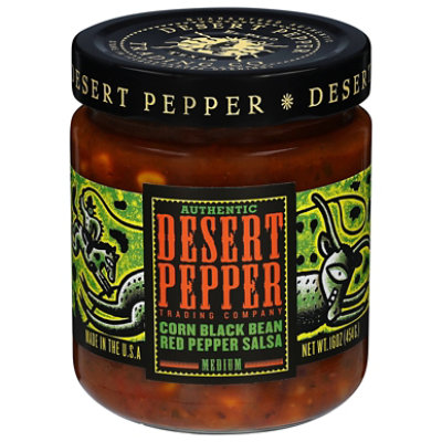 Desert Pepper Salsa Corn Black Bean Red Pepper Medium Jar - 16 Oz - Image 2
