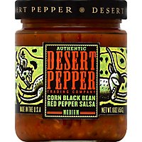 Desert Pepper Salsa Corn Black Bean Red Pepper Medium Jar - 16 Oz - Image 2