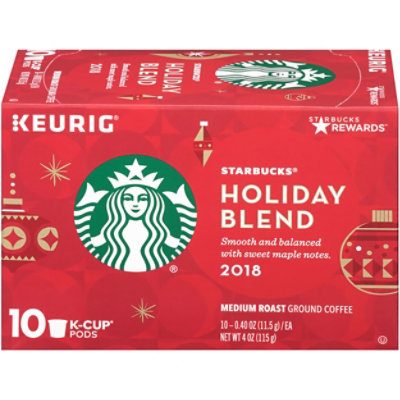 Starbucks Holiday Blend 100% Arabica Medium Roast K Cup Coffee Pods Box 10 Count - Each - Image 7