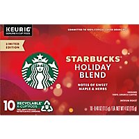 Starbucks Holiday Blend 100% Arabica Medium Roast K Cup Coffee Pods Box 10 Count - Each - Image 1