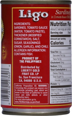 Ligo Sardines Hot Can - 5.5 Oz - Image 6