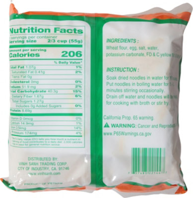 Vinh Sanh Canton Egg Noodles L - 16 Oz - Image 6