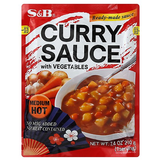 S&B Retort Curry Med - 7.4 Oz