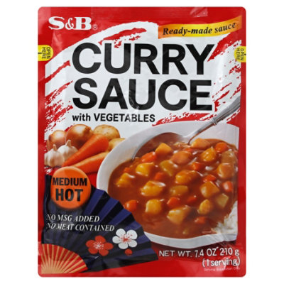 S&B Retort Curry Med - 7.4 Oz - Image 1