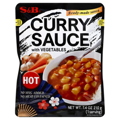 S&B Retort Curry Hot - 7.4 Oz