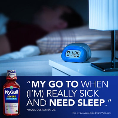 Vicks NyQuil Severe Cold & Flu Medicine Liquid Berry - 12 Fl. Oz. - Image 7