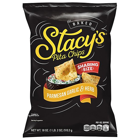 Stacy's Parmesan Garlic and Herb Baked Pita Chips Party Size - 18 Oz.