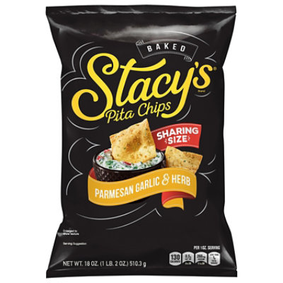 Stacy's Parmesan Garlic and Herb Baked Pita Chips Party Size - 18 Oz.