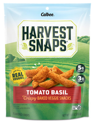 Harvest Snaps Crisps Tomato Basil Red Lentil Snack - 3 Oz