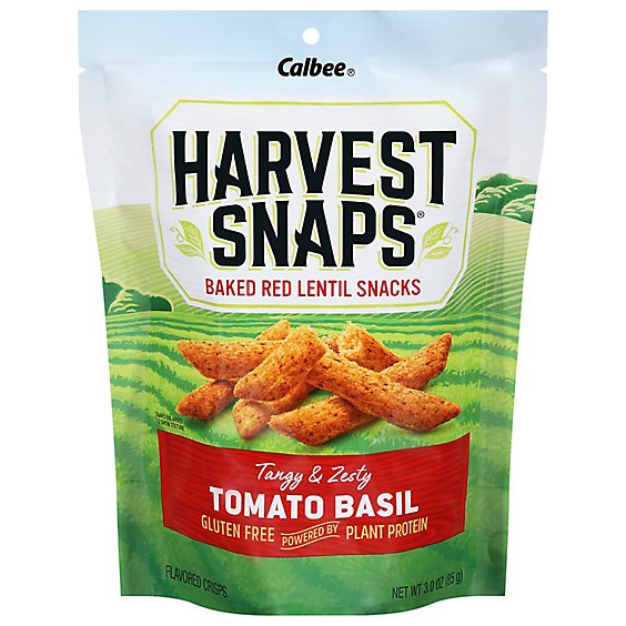 Harvest Snaps Tomato Basil Red Lentil Snack Crisps - 3 Oz.