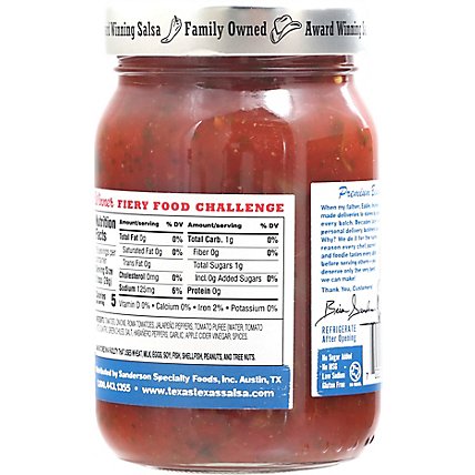 Texas Texas Salsa Premium Select Hot Jar - 16 Oz - Image 6
