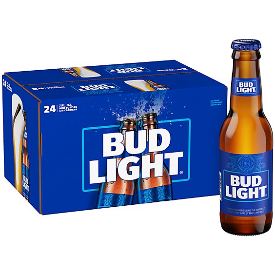 Bud Light Beer Bottles - 24-7 Fl. Oz.