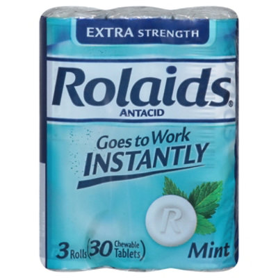 Rolaids Antacid Extra Strength Chewable Tablets Mint - 30 Count - Image 3