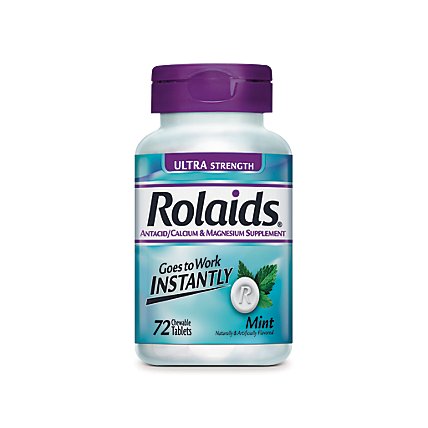 Rolaids Ultra Strength Tablets Mint Bottle - 72 Count - Image 2