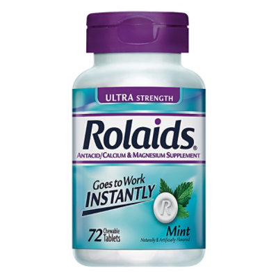 Rolaids Ultra Strength Tablets Mint Bottle - 72 Count - Image 2