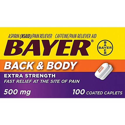 Bayer Back & Body Extra Strength Pain Relief Caplets - 100 Count - Image 2