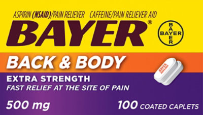 Bayer Back & Body Extra Strength Pain Relief Caplets - 100 Count - Image 2