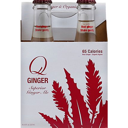 Q Drinks Ginger Ale 65 Calories - 4-8 Fl. Oz.