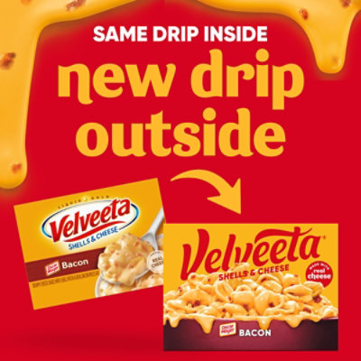 Velveeta Shells Pasta & Cheese Sauce with Bacon Box - 10.3 Oz - Image 3