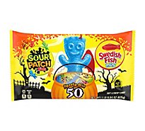 Sour Patch Kids Candy Soft & Chewy Swedish Fish Spooky Mix 50 Count - 26.4 Oz