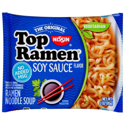 Nissin Top Ramen Noodle Soup Soy Sauce Flavor - 3 Oz - Image 1
