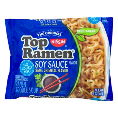 Nissin Top Ramen Noodle Soup Soy Sauce Flavor - 3 Oz