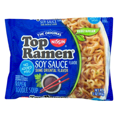 Nissin Top Ramen Noodle Soup Soy Sauce Flavor 3 Oz albertsons