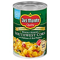 Del Monte Corn Whole Kernel Southwest with Poblano & Red Peppers - 15.25 Oz - Image 3