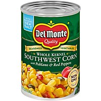 Del Monte Corn Whole Kernel Southwest with Poblano & Red Peppers - 15.25 Oz - Image 2
