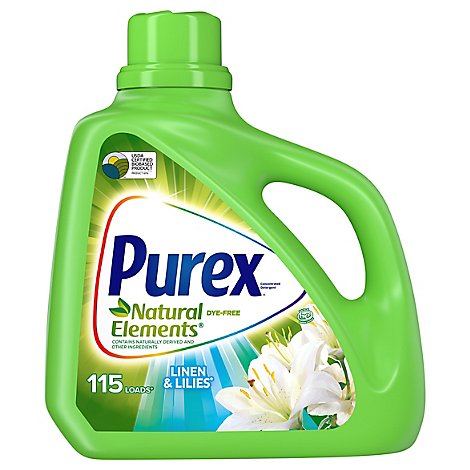 Purex Laundry Detergent Liquid Natural Elements Linen & Lilies 115 Loads - 150 Fl. Oz.