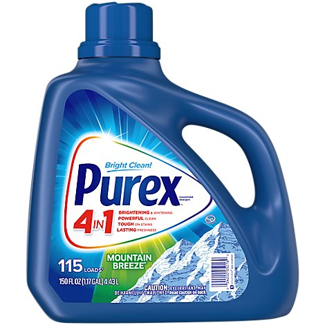 Purex Laundry Detergent Liquid Mountain Breeze 115 Loads - 150 Fl. Oz.
