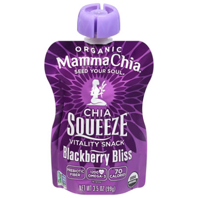 Mamma Chia Squeeze Organic Vitality Snack Blackberry Bliss - 3.5 Oz