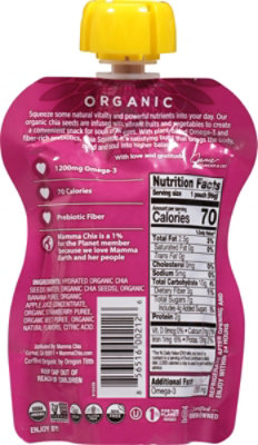 Mamma Chia Squeeze Organic Vitality Snack Strawberry Banana - 3.5 Oz - Image 6
