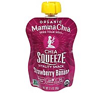 Mamma Chia Squeeze Organic Vitality Snack Strawberry Banana - 3.5 Oz