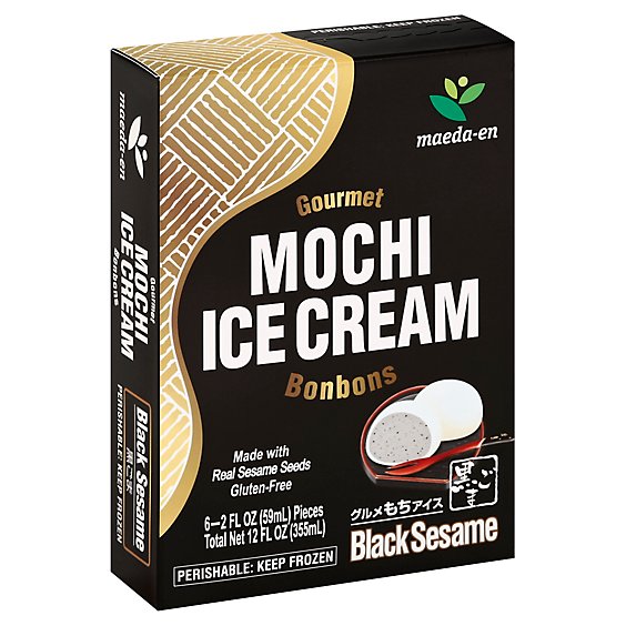 Maeda-En Mochi Ice Cream Black Sesame - 12 Fl. Oz.