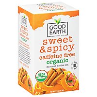 Good Earth Teas Sweet & Spicy Organic Herbal Tea Caffeine Free 18 Count - 1.3 Oz - Image 1