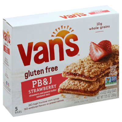 Vans Sandwich Bars PB&J Strawberry And Peanut Butter - 5-1.4 Oz