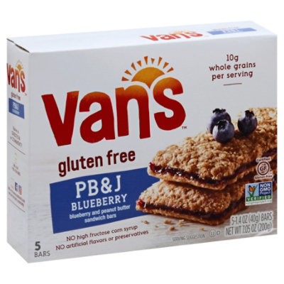 Vans Sandwich Bars PB&J Blueberry And Peanut Butter - 5-1.4 Oz - Image 1