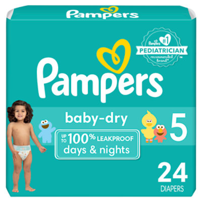 Pampers Baby Size 5 Dry Diapers - 24 Count - Image 1