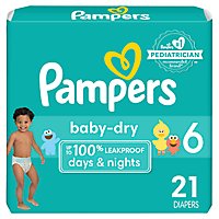 Pampers Baby Size 6 Dry Diapers - 21 Count - Image 1