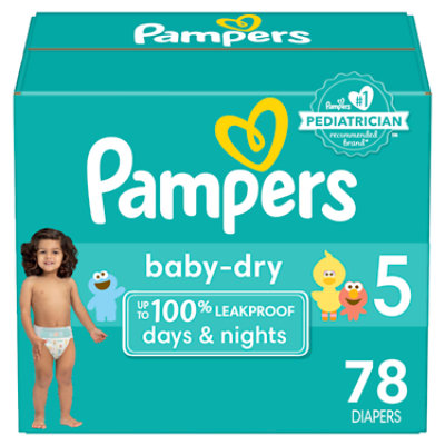Pampers Baby Size 5 Dry Diapers - 78 Count