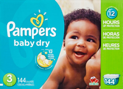 Pampers Baby Dry Diapers Size 3 - 144 Count - Image 2